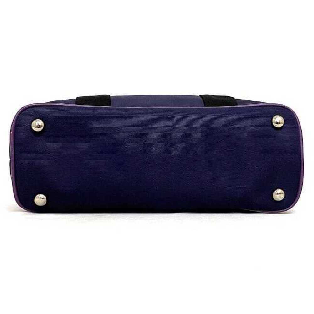 Loewe Bag Logo Anagram Leather Canvas Purple Tote View 4